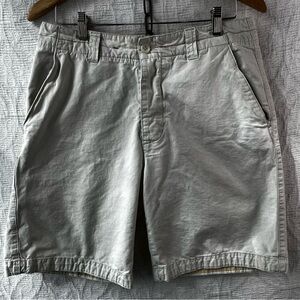 Quicksilver Edition Premium Brand Shorts Mens 32 white flat front cotton casual